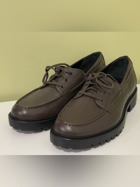 Vince Brown Leather Dillon Leather Lug Loafer size 10.5 men H20N15